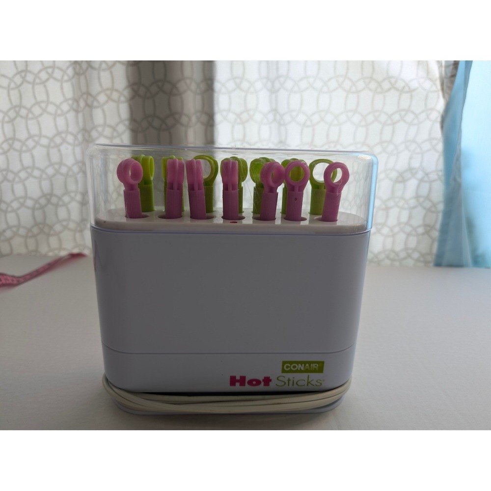Conair Hot Sticks Hair Rollers Women OS Pink‎ Green 14 Piece Styling Set V17602